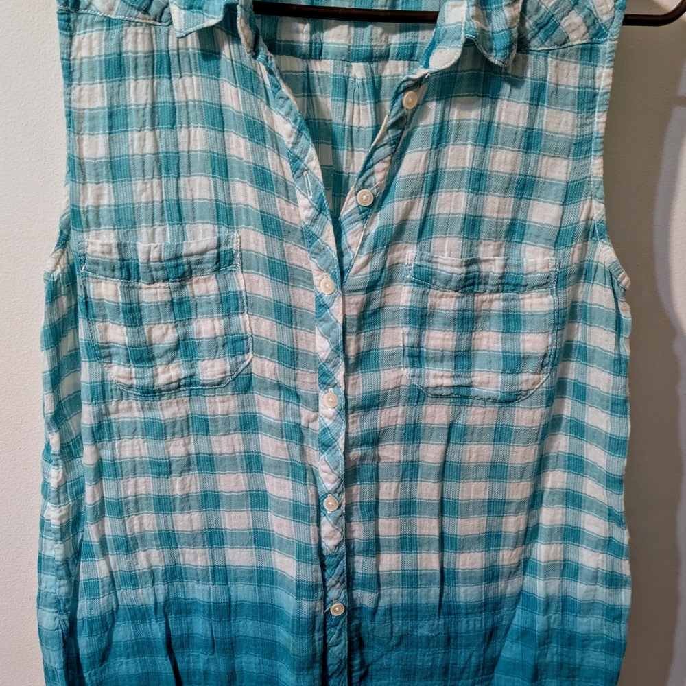 5 For $20 C&C California Blue Checkered Button Shirt Size S